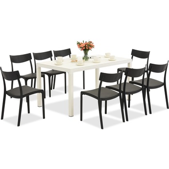 BICA Комплект градински мебели King/Provence в бяло и антрацит за 8 души Bica (BC440BL-8xBC308ANT)