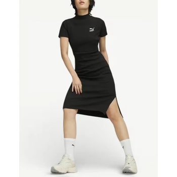 PUMA Classics Ribbed Tee Dress Black