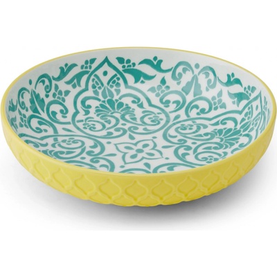 Mikasa Kameninová miska Coupe se žluto-modrým geometrickým vzorem 21 cm MKPBOWLS41 – Zboží Dáma