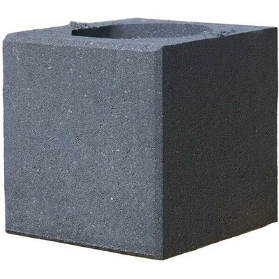 Tvárnice plotová CS BETON Soloblok půlka černá – 200 × 200 × 200 mm