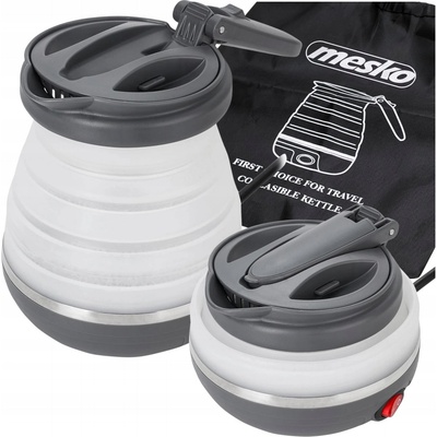 Mesko MS 1375 Сгъваем пътен чайник 0, 6 L силикон сив (MS 1375)