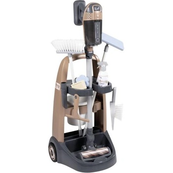 Smoby Количка за малка чистачка с пръчков прахосмукачка Rowenta