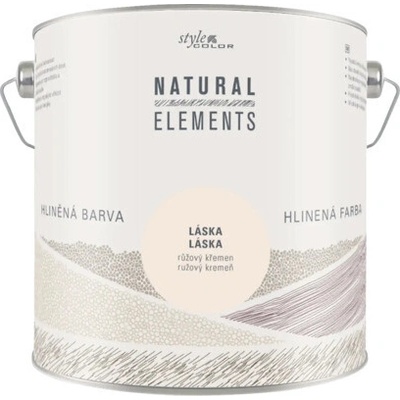 StyleColor Natural Elements Hlinená farba na stenu 2,5 l ružový kremeň