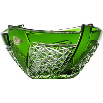 Caesar Crystal Mísa Fan zelená 225 mm