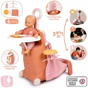 Smoby Baby Nurse: 3 в 1 бебешки център с колелца куфар (7600220392)