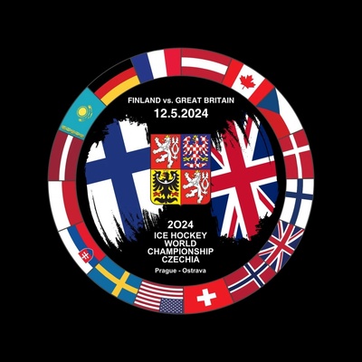 FansArena Puk Ice Hockey World Championship Czechia MS 2024 Dueling 12.5.2024 Finland vs. Great Britain