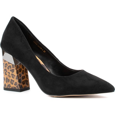 Велурени дамски обувки с тигров принт