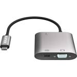 Kanex USB-C адаптер за зареждане и свързване към VGA устройства за MacBook и устройства с USB-C (сив) - Kanex USB-C VGA Adapter with Pass Thru Charging (K181-1278)
