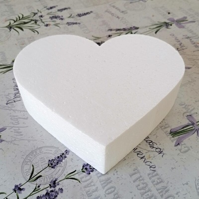 Srdce polystyrenové korpus/maketa I šířka 20 cm I výška 18 cm I barva bílá – Zbozi.Blesk.cz