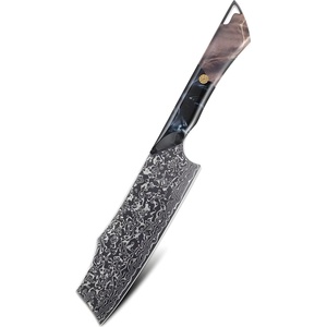 HARAHU Дамаски кухненски нож TE-37377 - Nakiri / Син KP37377