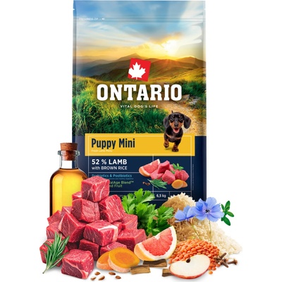 Ontario Puppy Mini Lamb & Brown Rice 6,5 kg