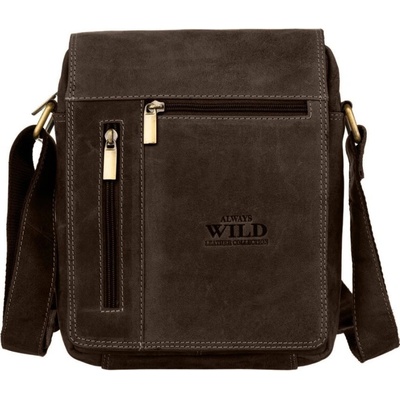 Hnědá pánská kožená taška přes rameno GT243 – Zboží Dáma