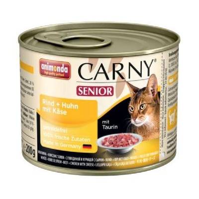 Animonda CARNY® cat Senior hovädzie,kura a syr 200 g konzerva