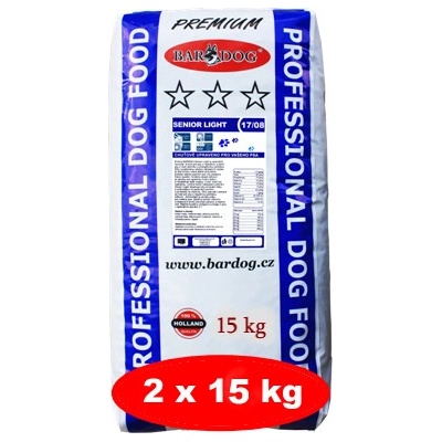 Bardog senior & light 19/08 2 x 15 kg