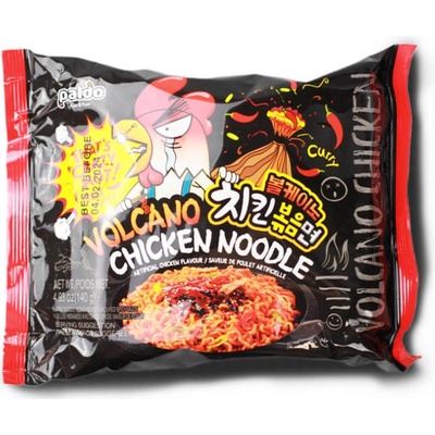 Paldo Instantné rezance s kuracou príchuťou Volcano extra štipľavé 4 x 140 g