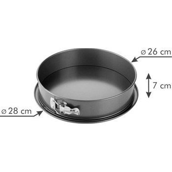 Tescoma Delicia Taartvorm om te openen, 24 cm, met glazen bodem, metaal