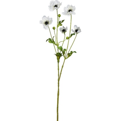 Umělá květina sasanky výška 81 cm Gasper - bílá