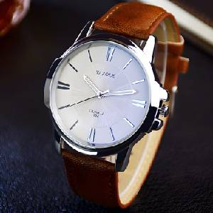Yazole Часовник di-4043 - Кафяв / Бял kp4043 Часовници