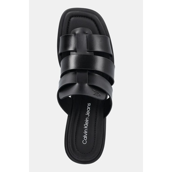 Calvin Klein Jeans Чехли Calvin Klein Jeans HEEL SQUARE MG LTH в черно с дебел ток YW0YW01702 (YW0YW01702)