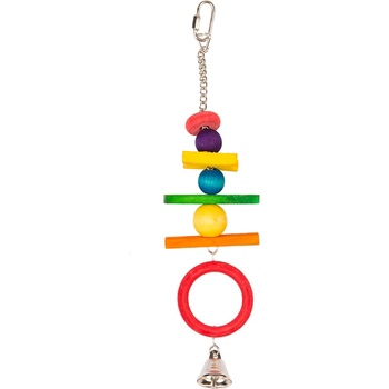 Duvo Plus Acrobate With Colorful Wooden Cubes - Забавна цветна играчка за птици с дървени кубчета, лесно закачане , 38 см