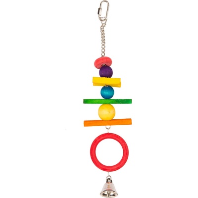 Duvo Plus Acrobate With Colorful Wooden Cubes - Забавна цветна играчка за птици с дървени кубчета, лесно закачане , 38 см