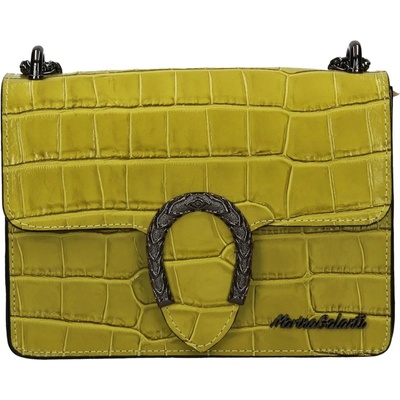 Marina Galanti dámská kožená crossbody kabelka Elsse žlutá
