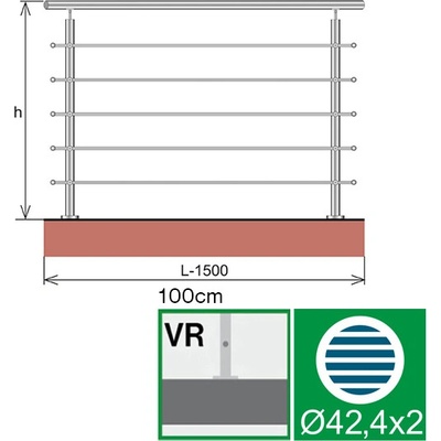 EKOfence Nerezové zábradlie AISI304 14258