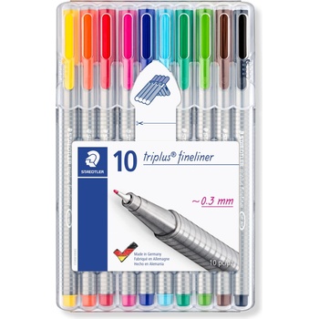 STAEDTLER Комплект тънкописци Staedtler 334, 10 цвята в кутия (21113-А)