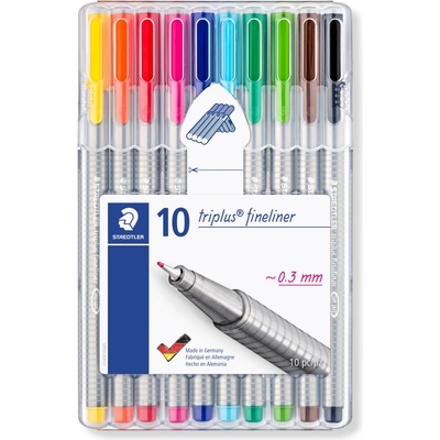 STAEDTLER Комплект тънкописци Staedtler 334, 10 цвята в кутия (21113-А)