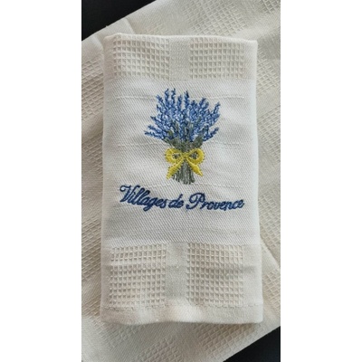 Top textil Provence Levandule s mašlí 50x70 krémová