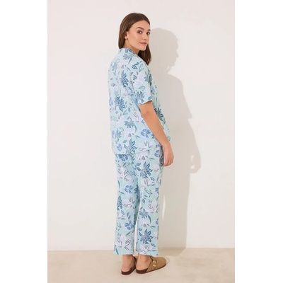 Women'Secret Памучна пижама women'secret дамска в зелено от памук 3599177 (3599177)