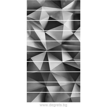 Image 1 of Стикер за стълби Абстракция сребро 3D 10x18x100см