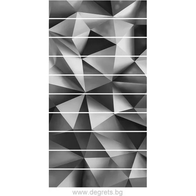 Стикер за стълби Абстракция сребро 3D 10x18x100см