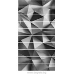  Стикер за стълби Абстракция сребро 3D 10x18x100см