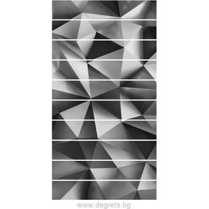  Стикер за стълби Абстракция сребро 3D 10x18x100см
