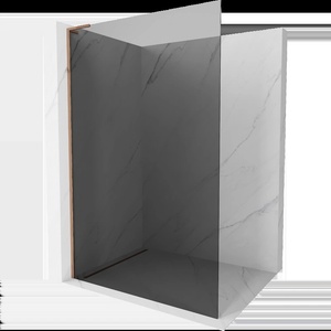 Mexen Kioto L душ кабина Walk-in 80 x 200 см, графит, розово злато - 800-080-103-60-40 (800-080-103-60-40)