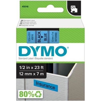DYMO páska D1 12mm x 7m, čierna na modrej S0720560