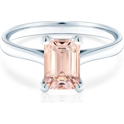 SAVICKI Годежен пръстен Savicki: бяло злато, морганит