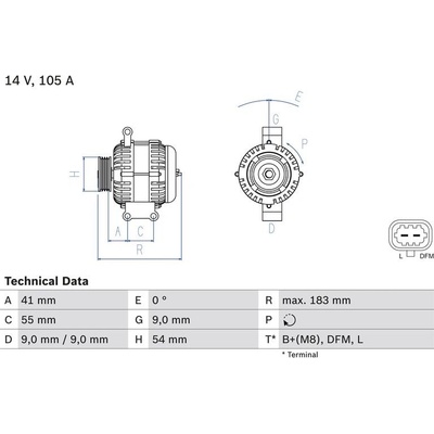 BOSCH 0 986 084 190 generátor (0986084190)