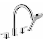 Hansgrohe Смесител за вана и душ Hansgrohe Vernis Blend с 4 хромирани елемента и душ комплект (71456000)