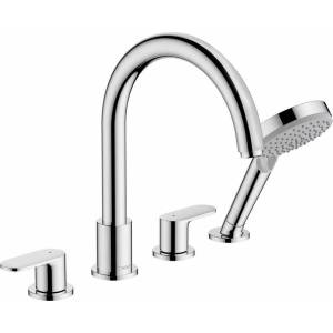 Hansgrohe Смесител за вана и душ Hansgrohe Vernis Blend с 4 хромирани елемента и душ комплект (71456000)