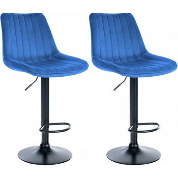 Design-Shop Toni samet Modrá / černá 2 ks