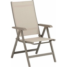 Kettler BASIC PLUS polohovacie, hliníkové kreslo taupe / béžová