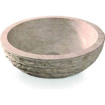 Bathco 00318 - Мивка за плот PUKET Ø 45 см камък/бежова (BO0017)