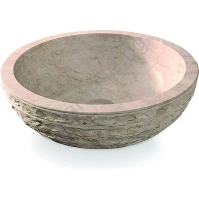 Bathco 00318 - Мивка за плот PUKET Ø 45 см камък/бежова (BO0017)