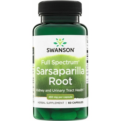 Swanson Sarsaparilla 450 mg 60 kapslí