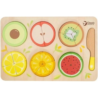 Classic World Дървен пъзел за рязане - Плодове