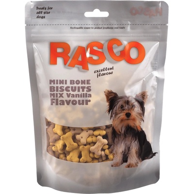 Rasco dog pochúťka mini sušienky tvar kosti s vanilkou 2 cm 250 g