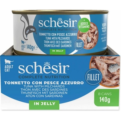 Schesir tuňák a sardinky v želé 140 g