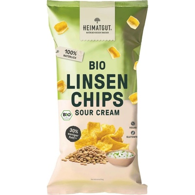 Heimatgut Čočkové chipsy Sour cream bio 75 g